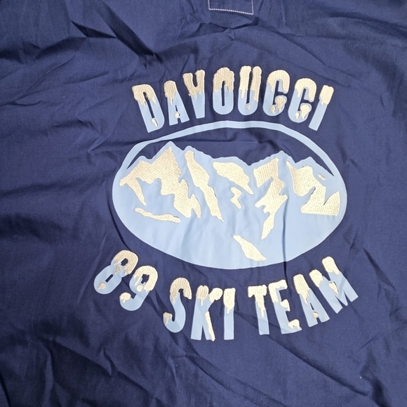 Davoucci Long Sleeve Button Down Large Blue 89 Ski Team - Picture 11 of 12